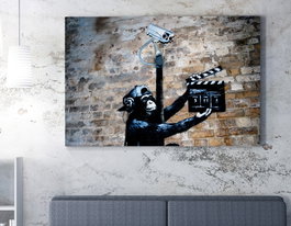 Wallity WY43 Banksy Lienzo Decorativo Enmarcado 50 x 70 cm